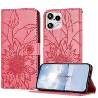 Flip Case for Nothing Pohone 3A Lite Sunflower Floral PU Leather Wallet Cover with Card Holder Magnetic Clasp Viewing Stand Shockproof Protective Case juoda
