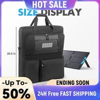 Padded Travel Solar Panel Organizer with Shoulder Straps Portable Protection Shoulder Bag Waterproof for EF ECOFLOW 160W & 220W China Mainland gray