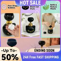 Cat Paw Print Foaming Hand Dispensers Refillable Shampoo Pump Bottle Creates Paw-Shaped Bubbles for Bathroom Kitchen Office China Mainland