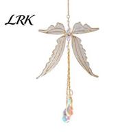 Beautiful Wind Chime Faux Crystal Suncatcher, Dragonfly Butterfly Rainbow Maker, Prism Elegant Decor Beads Window Hanging Pendant for Home Garden Room 30cm 1