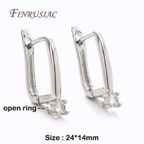 18K Gold Plated Anti-Allergy Fixtures Base Fastener Earwire Hooks Accessories For DIY Luxury Women's Earring Making Materials 1 pair