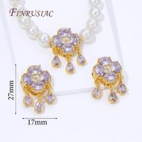 1/2Pcs 18K Gold Plated Purple Crystal Pendants For Jewelry Making Supplies,Spacers For Beads,DIY Bracelets&Necklaces Accessories 1 piece