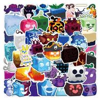 50pcs Game BLOX FRUITS Cartoon Graffiti Stickers Decals Suitcase Laptop Computer Guitar Decoration DIY Kids Classics Toy