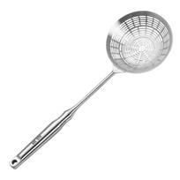 Strainer Spoon Long Handle Large Deep Ladle Fryer Pasta Spoon Spider Skimmer for French Fries Dumplings Vegetable Cooking Food