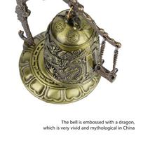 Lotus Buddhist Bell Ornament Alloy Feng Shui Bell Dragon Bell Decoration  Collector
