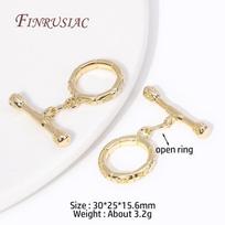 5 Types 18K Gold Plated Brass Round O Toggle Clasps, Dainty Necklace/Bracelet Connect Clasps For DIY Jewelry making Supplies 2 Pieces