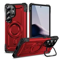 Case for Samsung Galaxy S25 Edge S24 Ultra S23 Plus A06 A16 A36 A56 A26 A35 A15 A54 A14 Magnetic Camera Protection Cover Galaxy S25 Edge raudona