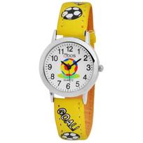 Montre enfant - QBOS - Felix - Bleu simili cuir - Boîtier 28 mm argenté - Quartz mėlyna