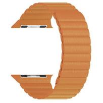 Bracelet Apple Watch - MY-MONTRE - Solo Loop California Poppy - Cuir de veau - Boucle magnétique - 38/40/41mm oranžinė