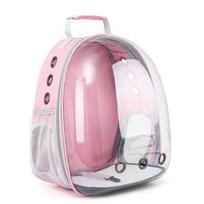 Cat Backpack Carrier with Breathable Holes and Mesh Large Space Transparent Window Pet Travel Carrier Bag with Handle
