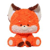 38CM Cute Sitting Fox Plush Doll Soft Plush Filling Animal Doll Warm Companion Fox Doll 38cm raudona