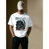 Men Short Sleeve T Shirt with Grim Reaper Graphic And German Text Funny Design Urban Streetwear Daily Casual Weekend Outfit Youth Fashion S balta