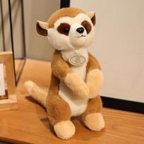 25cm Wild Lemur Brown Stuffed Plush Animal Toy Long Arms Cute Dolls Home Decor Simulated Plushie Like Real Kids Birthday Present about 25cm