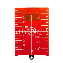 Vertical/Horizontal Laser Level Target Card Plastic Red/Green Line Beam Distance Plate Laser Level Accessories raudona