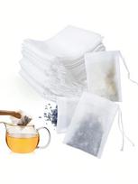 100pcs Disposable Tea Bags Filter Bags S-XL Non-woven Fabric Spice Filters Teabags for Tea Infuser with String Heal Seal Food S 100pcs 5x7cm