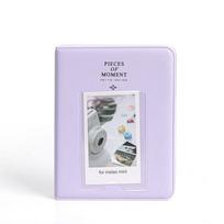 64 Pockets For Polaroid Photo Album Mini Instant Picture Case Storage for Fujifilm Instax Mini Film Instax Wedding Photo Album violetinė