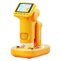 100-1600X Digital Microscope Handheld Microscope Camera Magnifying Glass Educational Science Birthday Gifts for Girls Boys geltona