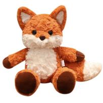 30-50cm New Kawaii Fox Plush Toys Cartoon Stuffed Animal Lovely Soft Cuddly Baby Plushie Doll Run Foxes Toy for Girls Gift Decor 30cm oranžinė