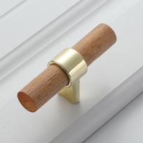 Medinės Rankenėlės Baldams, Spintelių Traukikliai Ir Modernios Juodos Virtuvės Durys, Stalčius Vaikams Auksinės Reguliuojamos Rankenėlės 96-160mm (as the picture,single hole)