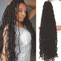 14-36 Inches Faux Locs Box Crochet Synthetic Braiding Hair Extension 12 Piece Per Bag African Black Women Braided Hair Extension (as the picture,14 Inch(35.56cm))