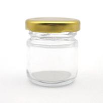 40ml Food Grade Empty Round Clear Mini Jam Honey Glass Jar Small Glass Jars with Metal Lid 0-0.5l