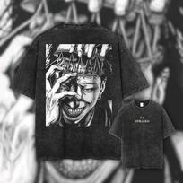 Kenjaku T Shirt Jujutsu Kaisen Men Vintage Acid Wash Brain Geto Suguru Anime Graphic Streetwear Oversized Harajuku Cotton Tees M