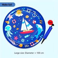 Interactive Cartoon Dog Cat Kicker Toys Thickened Inflatable Cooling Solid PVC Eco-friendly Pet Water Bed Pad Sensory Water Play (as the picture,65cm)