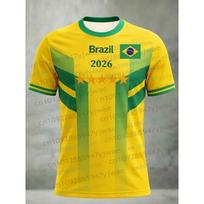 Summer Brazil Football Jerseys For Men Classic God Brazil Short Sleeve Tees Casual O-neck Sports Tshirts Men's Clothing S