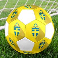 Švedijos nacionalinės futbolo rinktinės logotipas Dydis 5 Futbolo kamuolys, Mašininis siuvimas PVC, Patvarus & Aukštas atšokimas, Tinka visoms amžiaus grupėms, gerbėjų atributika, rungtynėms & lauko naudojimui.