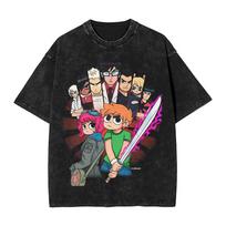 Funny Scott Pilgrims  TShirts Men Crewneck 100 Cotton Washed T Shirt  Short Sleeve Tees Birthday Present Clothes S