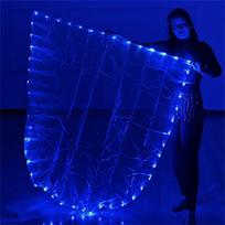 Worship Dance Flag with Flexible Poles Half Circle Design LED Praise Banners for Spiritual Expression and Performances