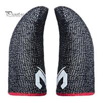 Finger Glove Gaming Sleeve Non-slip High Sensitivity Faux Silver Fiber Protector Sweatproof Thumb for Mobile Game Controller raudona