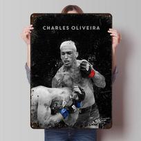 Charles Oliveira plakatas Pritaikytas sienos menas Vintažiniai metaliniai ženklai Retro skardinė plokštelė vyro urvelio dekoravimui Namų dekoro priedai 20x30cm（7.8x11.8inch）