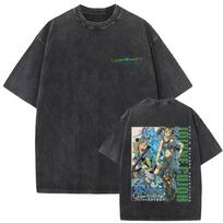 Washed Vintage Anime Jojo Bizarre Adventure Tshirt Cartoon Diego Brando Graphic T Shirt Men Women Manga Fashion Trend Tshirts 2XL