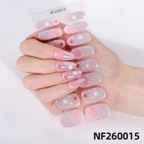 Zhengxiang Waterproof Semi-Cured Gel Nail Stickers - Marbling Ice Transparent UV Design