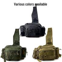 Multifunctional Fishing & Cycling Waist and Sling Bag with Rod Holder armijos žalia spalva