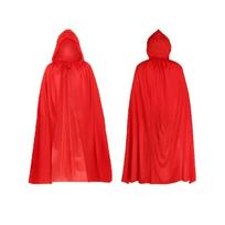 Stand Collar Men's Halloween Costume with Hat Halloween Cloak Children's Ghost Cloak  Cosplay S-Red Cap
