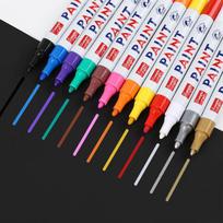 12PCS Car Paint Marker Pen Car Wheel Tire Oily Painting Mark Pen Auto Rubber Tyre Polishes Waterproof Metal Permanent 12PCS