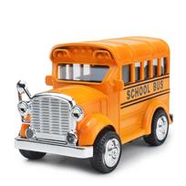 1/36 mastelio žaislas automobilis, metalo lydinys, Q versija, klasikinis mokyklinis autobusas, traukimas atgal 1/36-Size:8.3*4.1*5cm oranžinė