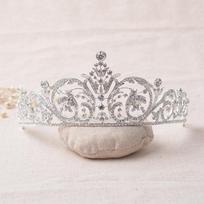 Nuostabios žvilgančios nuotakos krištolinės tiaros karūnos princesės karalienės grožio konkursui išleistuvių kalnų krištolo šydas tiara galvos juosta vestuvių plaukų aksesuaras Diameter14cm