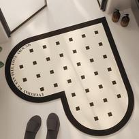 French Superior Bathroom Floor Mat Entry Door Toilet Toilet Toilet Door Non-slip Absorbent Diatom Mud Foot Mat 50*50