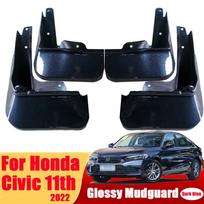 4Pcs/Set Flaps Mudguards for Honda Civic 11th 2022 Mud Flaps Splash Guards Mudguards Glossy ABS Auto Mud tamsiai mėlyna spalva