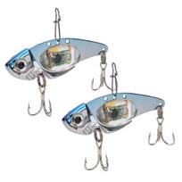 2 pcs LED Underwater Fishing Lure Light Night Lamp Attractor Bait Fish Tool Accessories
