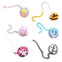 Interactive Cat Ball Toy with Sounding Bell Scratch-Resistant Fun Interactive Plush Bright
