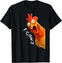 Juokingi F-Caw-F vištienos marškinėliai FCAWF Gaidžio humoras Unisex marškinėliai 4XL