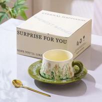 Shangqi Lily of the Valley Ceramic Coffee Cup Set