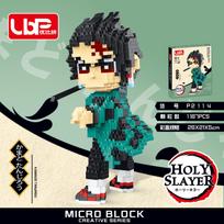 1000pcs+ Anime Demon Slayer Cartoon Building Blocks Kamado Tanjiro Micro Bricks Figures Nezuko For Birthday Christmas gift No Box