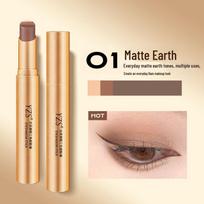 YZS Radiant Three-Color Eyeshadow Stick: Pearlescent Glitter Gradient Pencil for Contour & Highlight. white