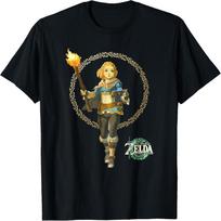 The Legend of Zelda Tears Of The Kingdom Zelda Runes Circle T-Shirt S juoda