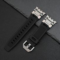 Rubber Band for Apple Watch Ultra 3 2 49mm Series 11 10 9 8 7 se 6 Titanium Orange Silicone Strap for iWatch 49mm 45mm 46mm 44mm 46mm